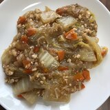 白菜と鶏ひき肉の中華あんかけ